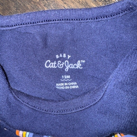 Cat & Jack Blue and Yellow Bodysuit Love You Design - Picture 2 of 4